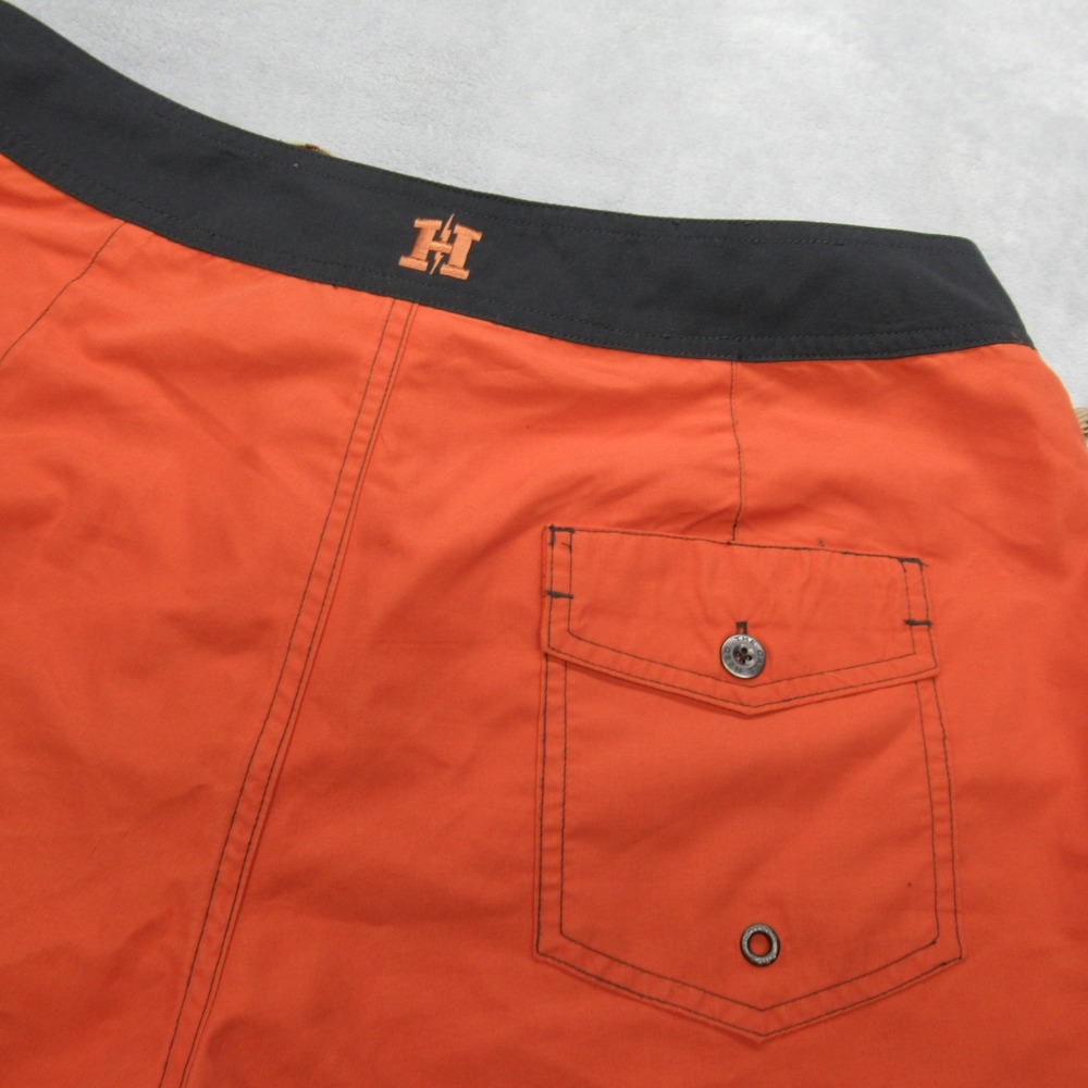 Howler Swim Shorts Mens 33 Orange Pocket Unlined Lace-Up Board Trunks Surfing - Picture 8 of 12